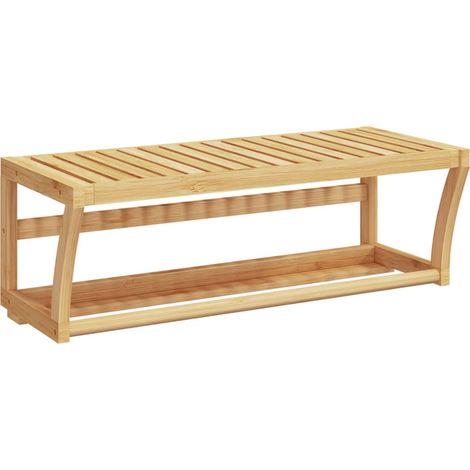 Towel Shelf Wall-mounted 60x25x20 cm Bamboo vidaXL (1/5)