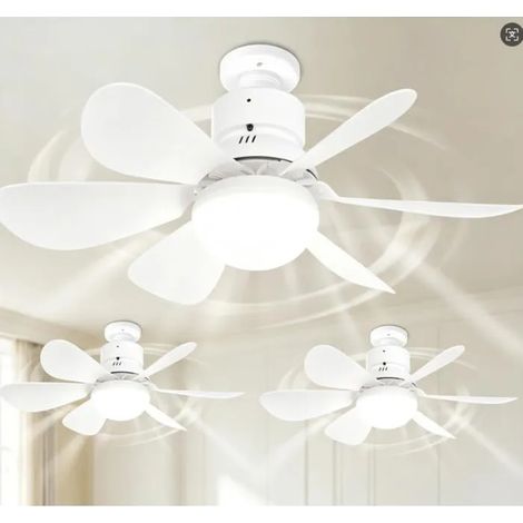Ventilateur de plafond silencieux, 40 watts, 52 cm, lot de 3, convient pour le salon et la chambre. VENTILATEUR DE PLAFOND (1/3)