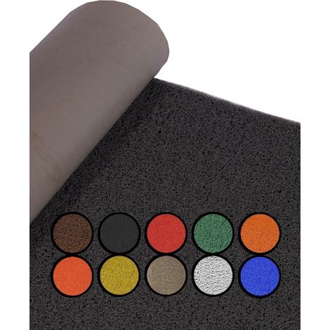 JARDIN202 - Felpudo de Rizos PVC Vinílico Gran resistencia y calidad Perfecto para entradas y recepciones 1,22 x 2 m (Negro sin base)