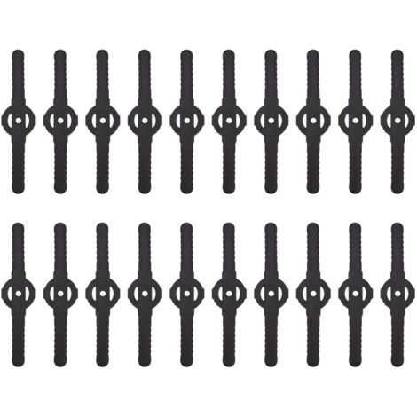 Lot de 20 Lames de Tondeuse en Plastique pour Débroussailleuse Électrique Jardin Accessoires Compatible avec Débroussailleuses à Batterie Lithium-