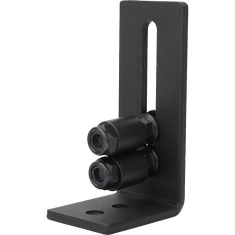 Coulisse de porte de grange au sol, guide réglable à roulette, fixation murale à vis, quincaillerie YM-25G, rouleau inférieur ajustable pour porte coulissante, support de sol robuste. (1/5)