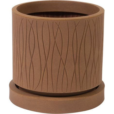 Naturalia Vaso Cilindro 30 Plastecnic Vari Colori - Colore: Corten