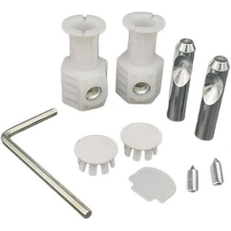 1 paire de boulons de fixation muraux universels pour WC, vis pour abattant, charnières de fixation supérieures, support de réparation pour salle de bain et vis de sol (1/5)