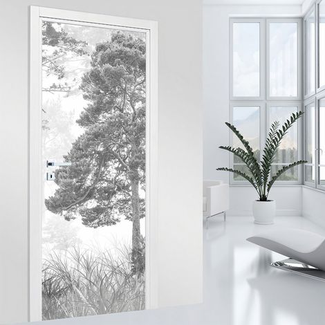 Stickers pour porte - Forêt - 63 x 205 cm - Adhésif MAT (1/2)