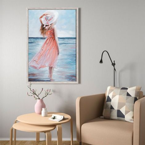 Quadro Dipinto su Tela 'Ragazza' 60x90 cm - Stampa Artistica Certificata FSC per Arredo Casa (1/5)