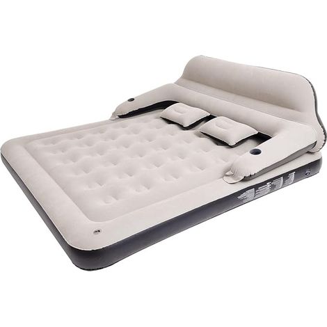 Matelas Pneumatique Taille Queen, Lit Gonflable, Matelas Gonflable avec Oreillers et Dossier (1/5)