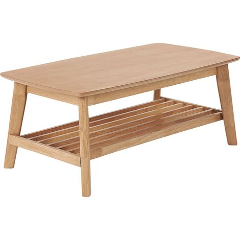Tavolino classico con ripiano MDF 42 x 55 cm in legno chiaro Tulare