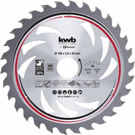 KWB Lame de scie circulaire 190x30 mm