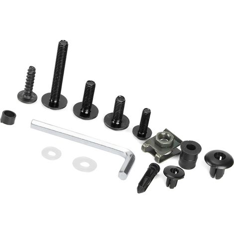 Kit de boulons de carénage de moto, 173 pièces, vis de carrosserie de pare-brise, écrous matériels pour moto noir (1/5)