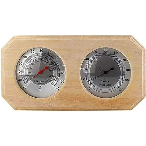 Wooden hygrothermograph thermometer for sauna room (1) (1/5)