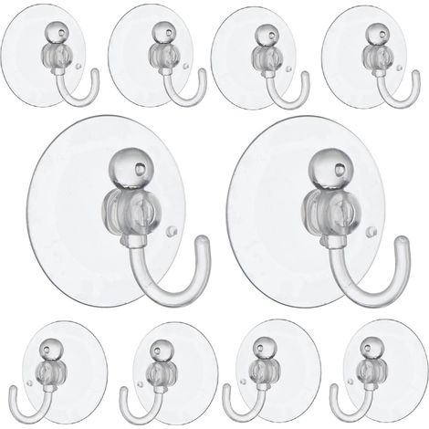 (10 pièces) Ventouses en plastique transparent, 25 mm (1 pouce) - Lot de 10