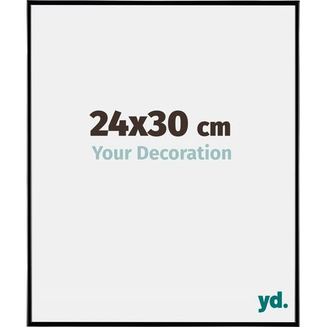 yd. - Cadre photo 24x30 - Noir Brillant - Plastique - Evry (1/5)