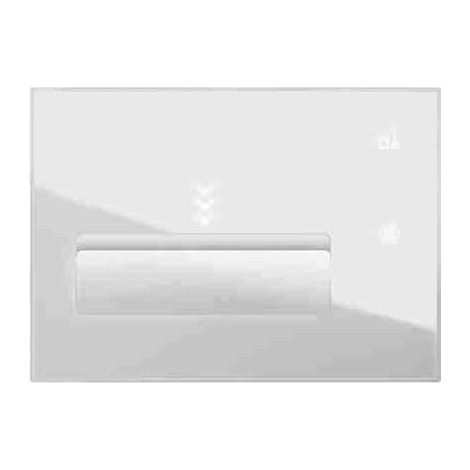 BTIFL4648W Bolsillo portatarjetas táctil BASE blanco, línea Premium en BUS-SCS con lector RID para suministro eléctrico de habitaciones de hotel.