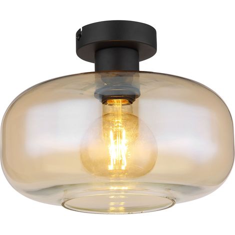 Globo - plafón - Giuseppe - ámbar - vidrio - Ø 28cm - E27 -