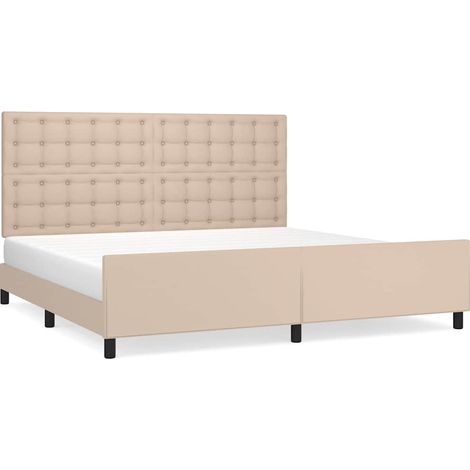Maison Exclusive - Giroletto con Testiera Cappuccino 200x200 cm in Similpelle (1/5)