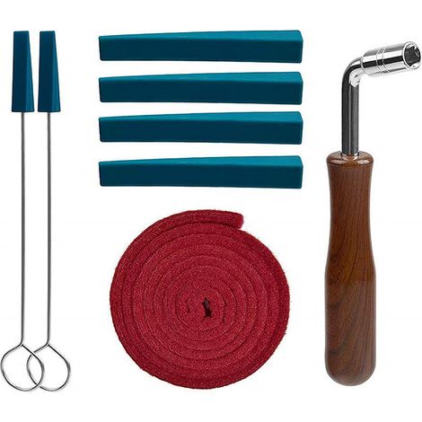 Kit d'accordage de piano, kit d'accordeur de piano professionnel comprenant clé, marteau, bande de tempérament, kit de sourdine, kit de réparation de piano à monter soi-même (8 pièces par paquet) (1/5)