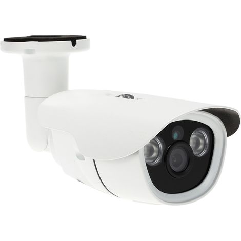 Caméra de surveillance bullet AHD 1080p 2 MP, capteur CMOS 3,6 mm 1/3", double LED infrarouge, vision nocturne, filtre IR-CUT, étanche, pour la sécurité intérieure et extérieure, système PAL.