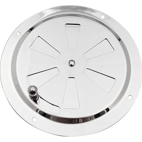 SHINING HOUSE Grille de ventilation ronde en acier inoxydable, 125 mm, grilles d'aération réglables, entrée et sortie d'air pour sèche-linge, argent (1/5)