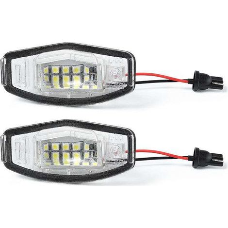 KIT LUCI TARGA A LED 2 PEZZI COMPATIBILE CON BMW Z4 E85 / E86 / MINI CLUBMAN R55 / VETRO TRASPARENTE/ LED 6000K EFFETTO XENON / CAN-BUS, PLUG AND PLAY