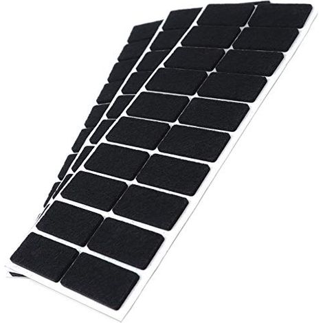 Adsamm® / 60 x feltrini autoadesivi/Nero / 20x40 mm/Rettangolare/piedini per mobili in feltro da 3.5 mm di spessore/pad protettivi per arredi (1/5)