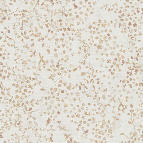 Flowers wallcovering wall Profhome 397473 hot embossed non-woven wallpaper slightly textured with floral ornaments matt cream beige brown gold 5.33 m2 (1/5)