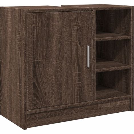 Maison Exclusive - Waschbeckenschrank Braun Eichen-Optik 63x29x55