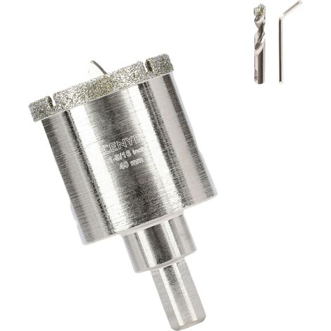 1-9/16 Pouce 40mm scie cloche carrelage foret diamant carrelage avec foret de centrage Revêtue de diamant Adaptée pour Verre Marbre Porcelaine et Céramique (1/5)
