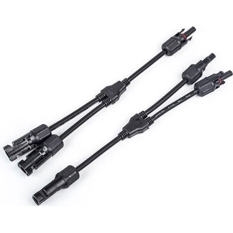 Câble Y - Connecteur Mc4 Étanche - Pour Raccordement Parallèle De Panneaux Solaires - 30 Cm - 1 Paire (1/3)