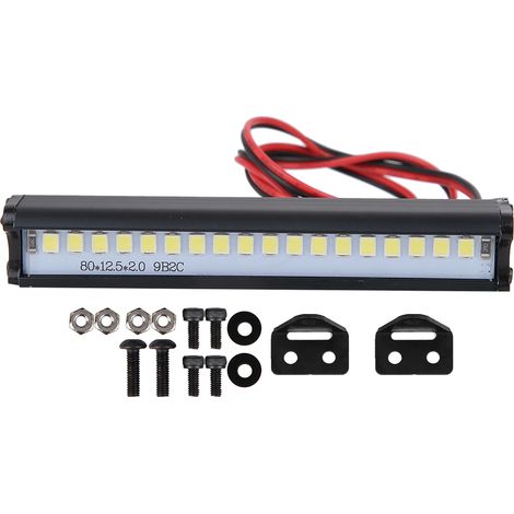 Barre lumineuse LED pour toit de voiture RC compatible avec Traxxas TRX6 / TRX4 / SCX10 1/10 RC Crawler (1/5)