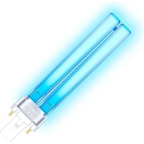 7W Ampoule de Remplacement UVC G23 PLS, pour Clarificateur Bassin, Filtre UVC, Élimine Bactéries, Algues Efficacement pour Aquariums, Étangs (1/5)