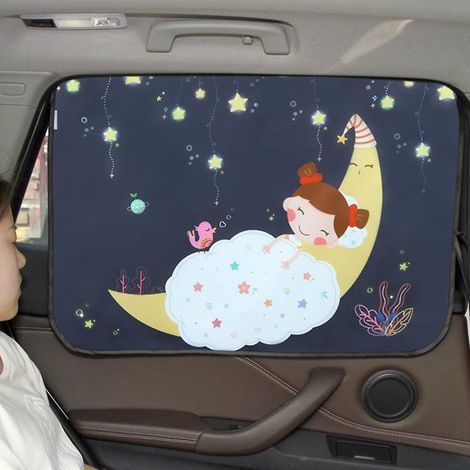 Pare-soleil universel pour voiture 60x45cm, protection UV, rideau pare-soleil pour vitres latérales, idéal pour les bébés et les enfants, motif voiture rouge 50x70cm