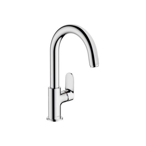 Hansgrohe Vernis Blend - Waschtischeinhebelmischer mit Ablaufgarnitu und schwenkbarem Auslauf, EcoSmart, verchromt 71554000 (1/5)