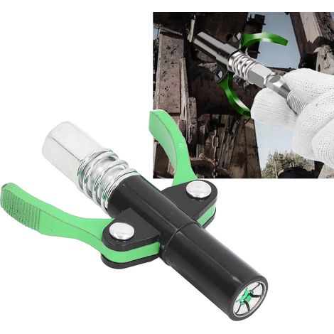 Nouvelle buse de pistolet à graisse haute pression de type pince de verrouillage, double poignée, autobloquante, étanche. (1/5)