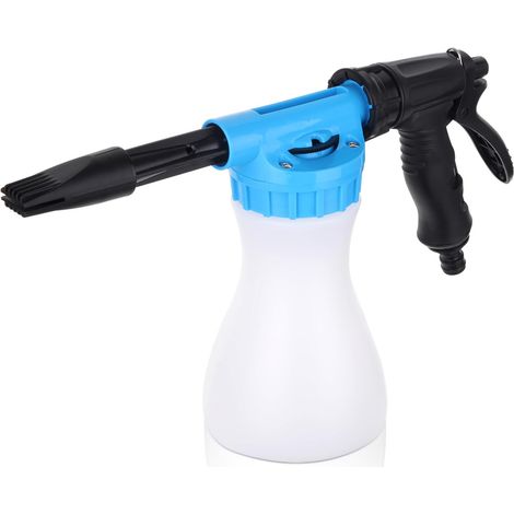 Pistolet à mousse de neige réglable de 900 ml, outil d'arrosage de voiture compatible avec tuyau d'arrosage universel, lance à mousse de nettoyage, lavage de maison, arrosage du jardin (1/5)