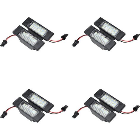 Adatto per confezione da 8 luci targa auto, con 18 lampadine a LED, realizzate in plastica, compatibili con Nissan Qashqai, X-Trail, Juke, Primera e altri modelli, con funzione di illuminazione.