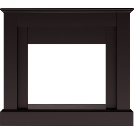 Cornice Per Caminetto MPC Camillo Nera Cornice In Legno Mdf Per Inserto Elettrico Caminetto Vulcano Da 60 Cm Facile da montare Fabricato in Europa