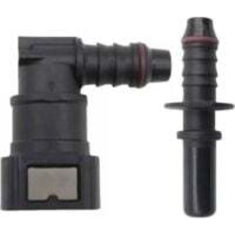 2pcs Raccord durite Essence. Connecteur de Tuyau de Carburant Coude Femelle.9.89 Tuyau de Ligne de Carburant Raccord Rapide id8 Raccord Rapide Traversant Raccord de Voiture