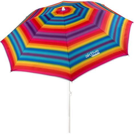 Ombrellone Aktive Multicolore 180 cm Protezione UV50 Spiaggia (1/5)