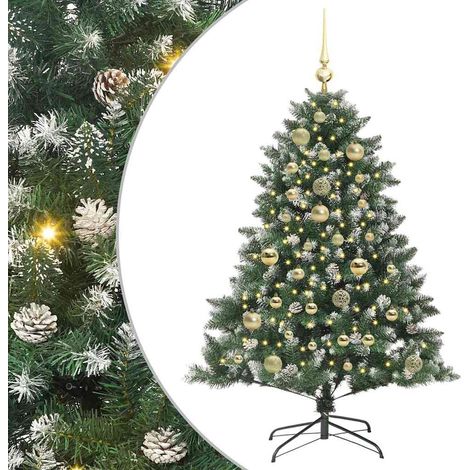 Árbol de Navidad artificial Verde 120 cm PVC, Plástico y Acero vidaXL