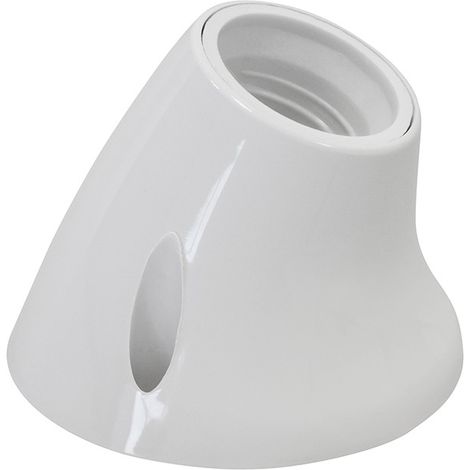 PORTE-AMPHOULE SOCLE COURBE E27 BL - 250 V
