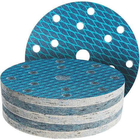 Schleifpapier 150mm Klett 15-Loch Korn 80 für Exzenterschleifer 50 Stück (1/5)