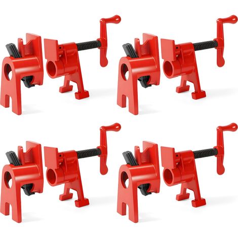 Lot de 4 Serre-joints à Vis pour Tuyau de 3/4" - Colliers de Serrage Rapide en Fonte pour Travail du Bois, Tuyau, Câble (1/5)