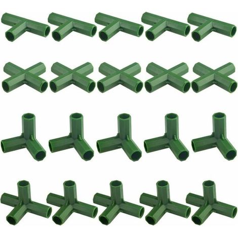 Lot de 20 connecteurs de cadre de jardinage résistants pour serre et plantes 11 mm (1/5)