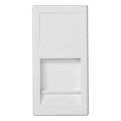 Frontalino connettore rj45 keystone urmet 1 modulo bianco - 12100/a76-9