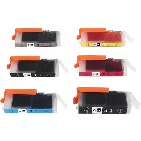 Tintenpatronen-Set 150 151 Smooth Output Tintenpatronen-Kombination für PIXMA MG5410 MG5510 MG5610 MG6310 BK (1/4)