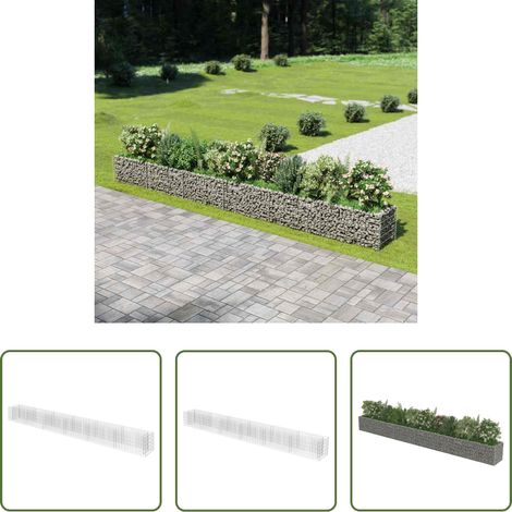 Jardinière - Lit surélevé à gabion Acier galvanisé 540x50x50 cm (1/5)