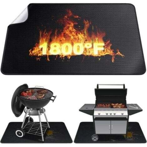 [NEVER USED] Fireproof mat (39 x 47 inches), foldable protective mat, floor mat, grill mat for grill, stove, floor, lawn