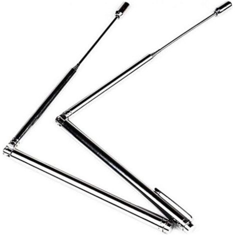 Baguettes de radiesthésie, tiges de détection réglables, outil de sorcière en acier inoxydable, accessoires de divine (1/4)