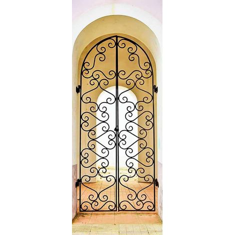 Selbstklebende Türfolie – PVC – Selbstklebende Rückseite – Wiederablösbar – Selbstklebende Türfolie – Für Schlafzimmer, Wohnzimmer und Flur – Selbstklebende Tapete – 200 x 77 cm (1/5)