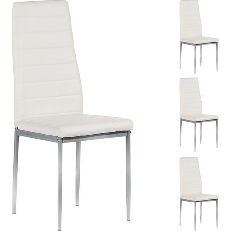 Chaises NATHALIE Blanc (Lot de 4) (1/4)
